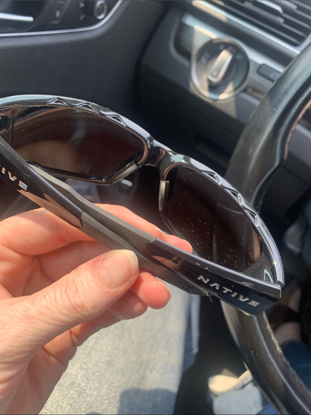 Native Black Men's Sunglasses with Dark Lenses - Picture 5 of 7